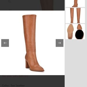 Nine West Hiya BOOT. Size 8. Tan Leather. BRAND NEW IN BOX.